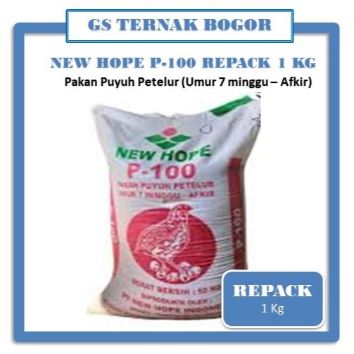 Pakan Puyuh Petelur (P-100 NEWHOPE) Repack 1 kg