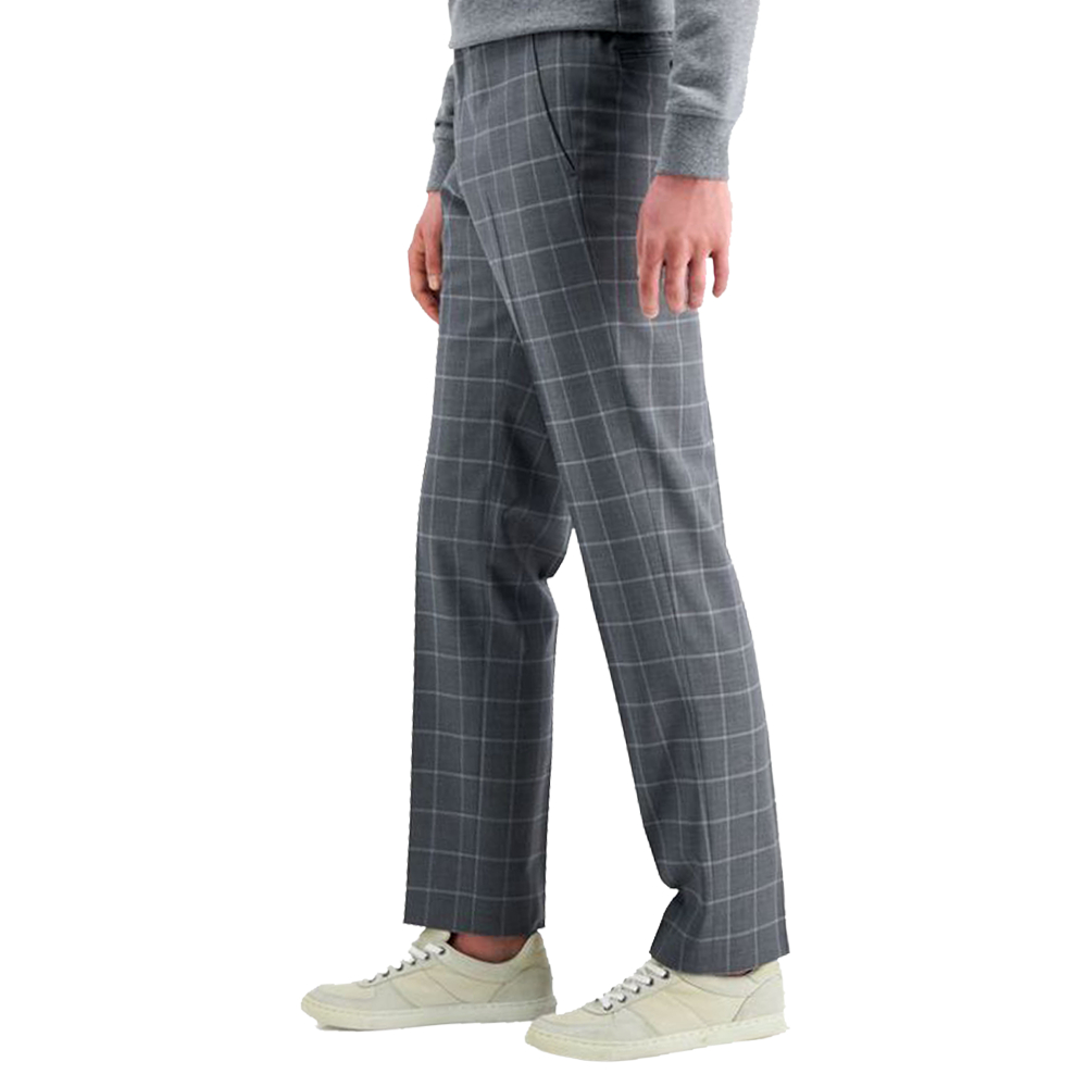 INFINITY Celana Tartan Panjang Jumbo Pria Motif Kotak Kota