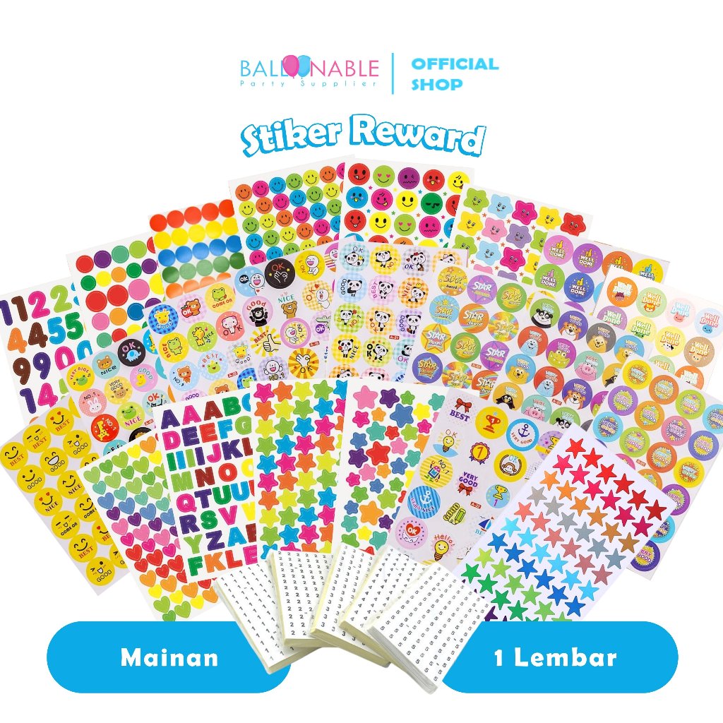 

Stiker Reward / Angka / Huruf / Love SATUAN