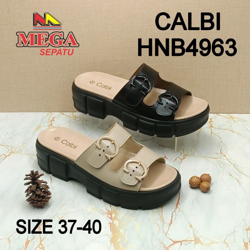 SANDAL WANITA TERBARU TINGGI HAK 5CM CALBI HNB4963 PILIHAN 2 WARNA