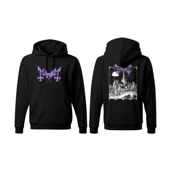 mayhem jaket hoodie band metal hitam