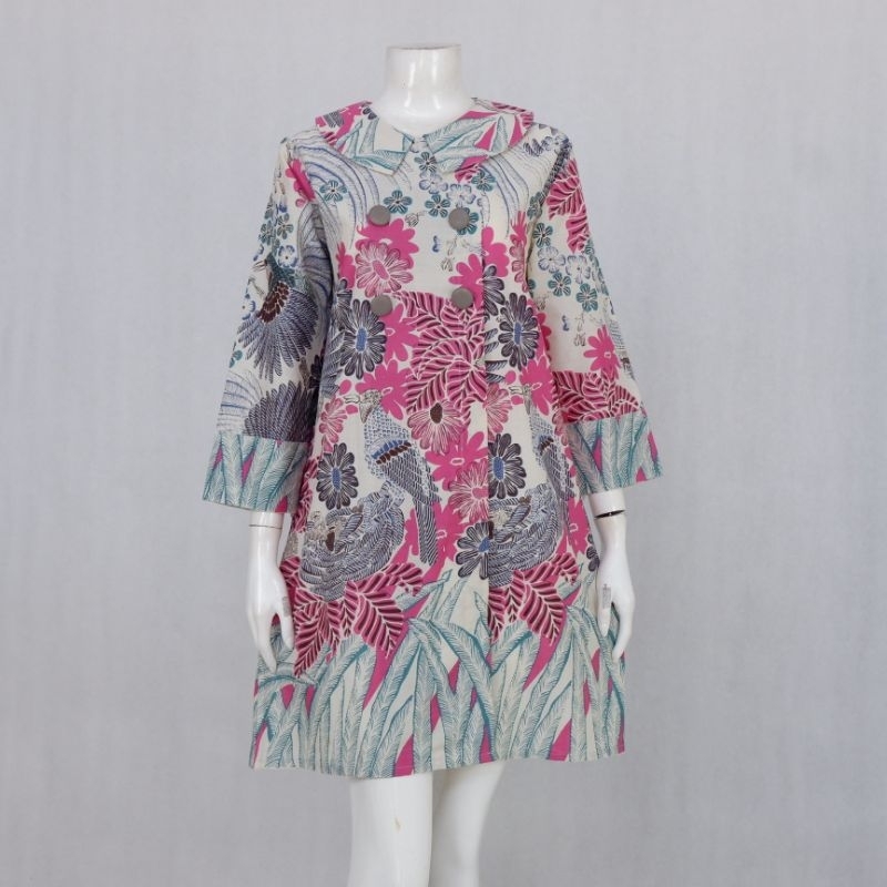 Batik Wanita Tunik Nayaka Berkerah Rebah Bisa Seragam