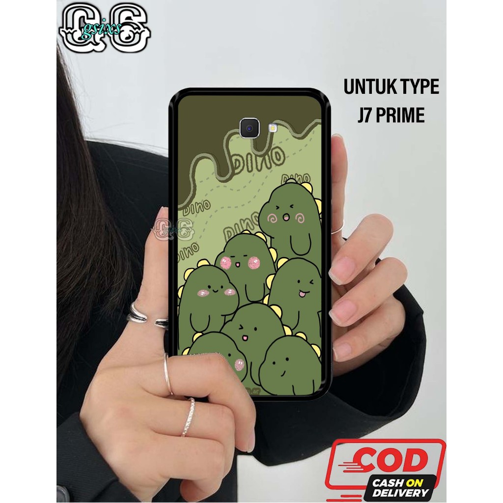 [gsixs_case]case samsung j7 prime-case Glossy-Pelindung )case(dino)softcase hp-chp-casing hp-silikon