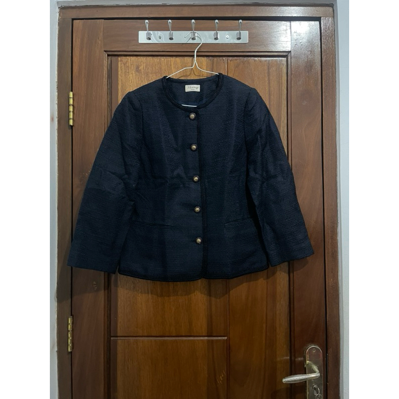 BLAZER TWEED KOREA NAVY BLUE