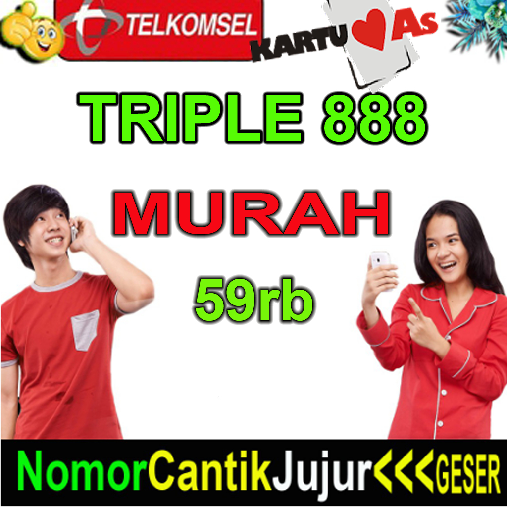 Nomor Cantik Telkomsel AS Triple 8 AS Triple 888 Rp60rb sd Rp200rb