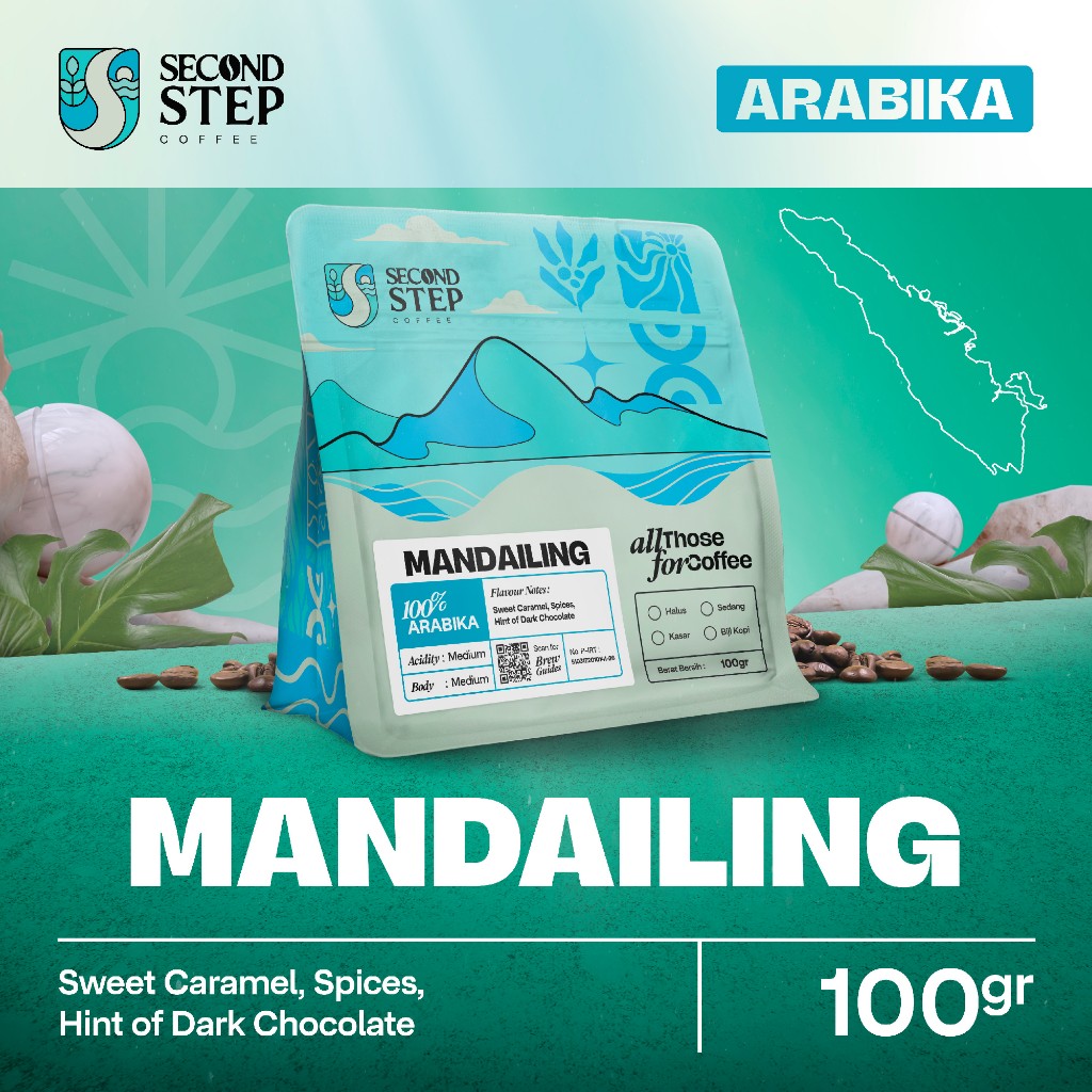 

Kopi Arabika Mandailing Mandheling Arabica Coffee Beans 100gr Biji Bubuk