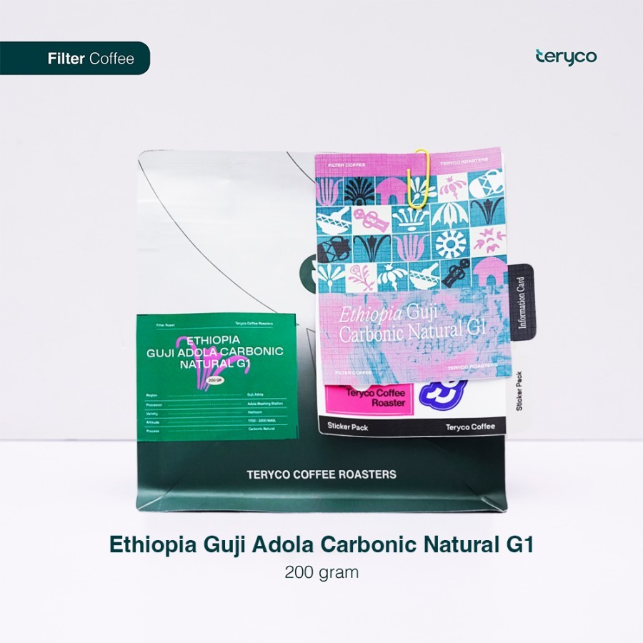 

Teryco Roasters - 200gram / Ethiopia Guji Adola Carbonic Natural / Single Origin Filter Roast / Kopi Filter