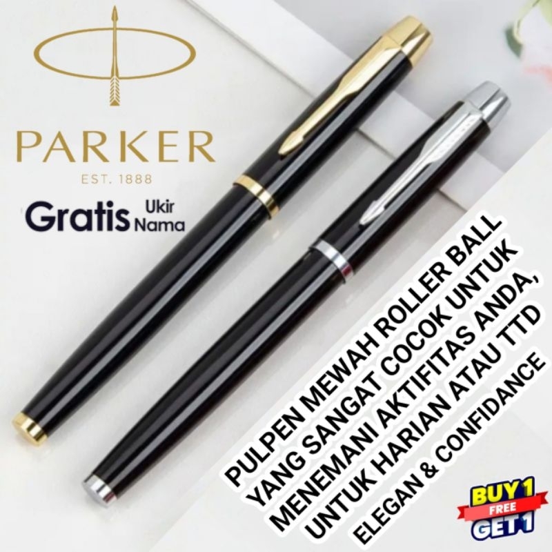 

Ballpoint Mewah Roller Ball Sign Pen Parker Logo Buy 1 Get 1 Free Gratis Grafir Nama Dan Box Bludru Exlusive