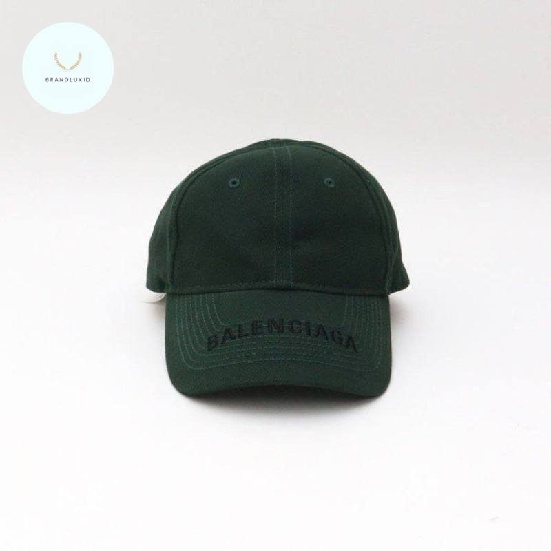 Balenciaga Logo Baseball Cap Green