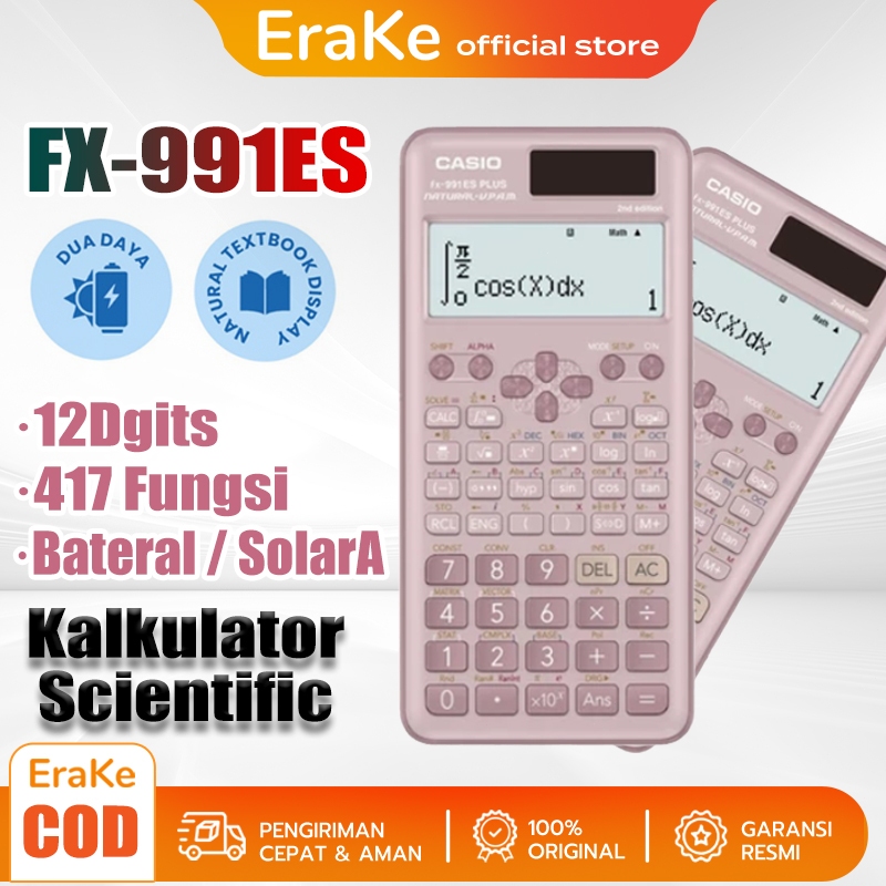 

Kalkulator Scientific Casio FX 991 ES PLUS - Calculator Scientific FX-991EX 417 Fungsi Dukungan Untuk Muatan Surya
