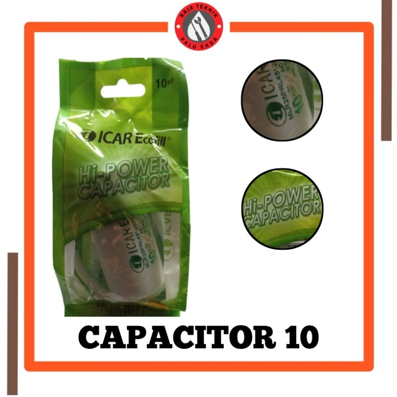 KAPASITOR 10uf ICAR Ecofill ORIGINAL