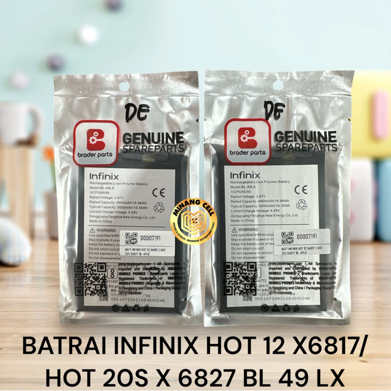 BATERAI / BATRAI INFINIX BL 49LX / HOT 12 /HOT 12i/ X6817 /HOT 20S / X6827