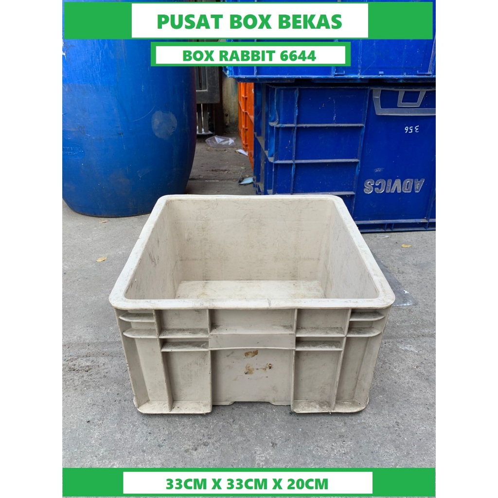 box bekas container plastik bak plastik bekas container industri Rabbit 6644 (32*32*19)