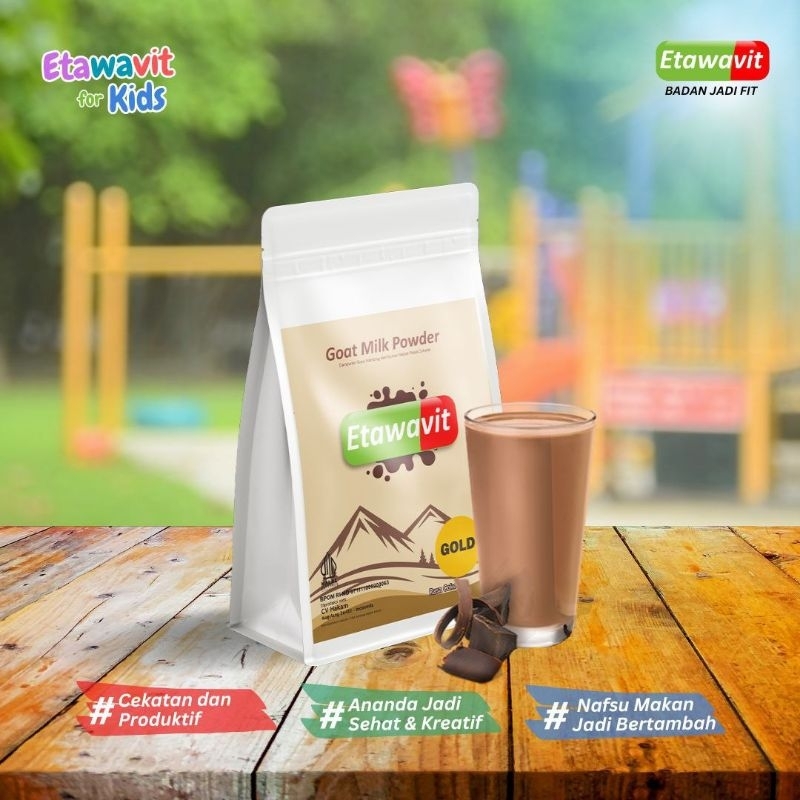 

SUSU KAMBING ETAWA,, ETAWAVIT GOLD RASA COKLAT 1 KG, PREMIUM MEMBANTU KESEHATAN TUBUH