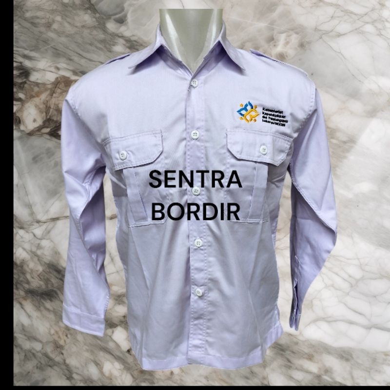 Kemeja dinas kemendukbangga/kemeja BKKBN model terbaru seragam kemendukbangga/BKKBN Bordir