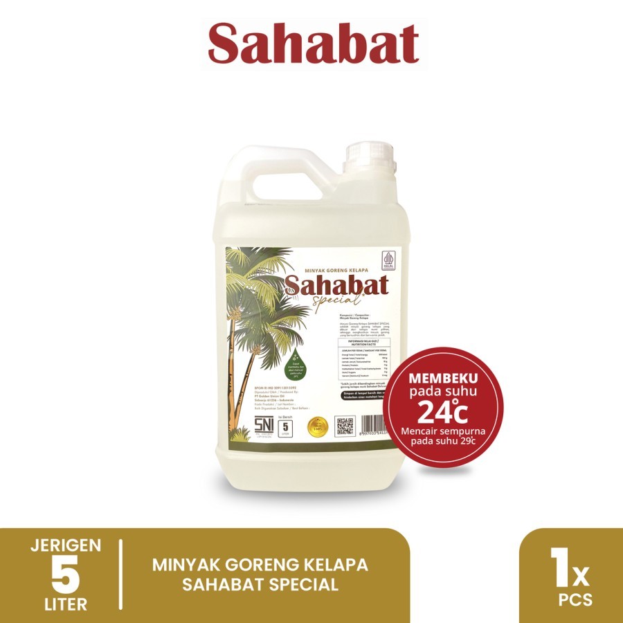 

Minyak Goreng Kelapa Sahabat 5 Liter Coconut Oil Kemasan Jerigen Khusus Instant Kurir