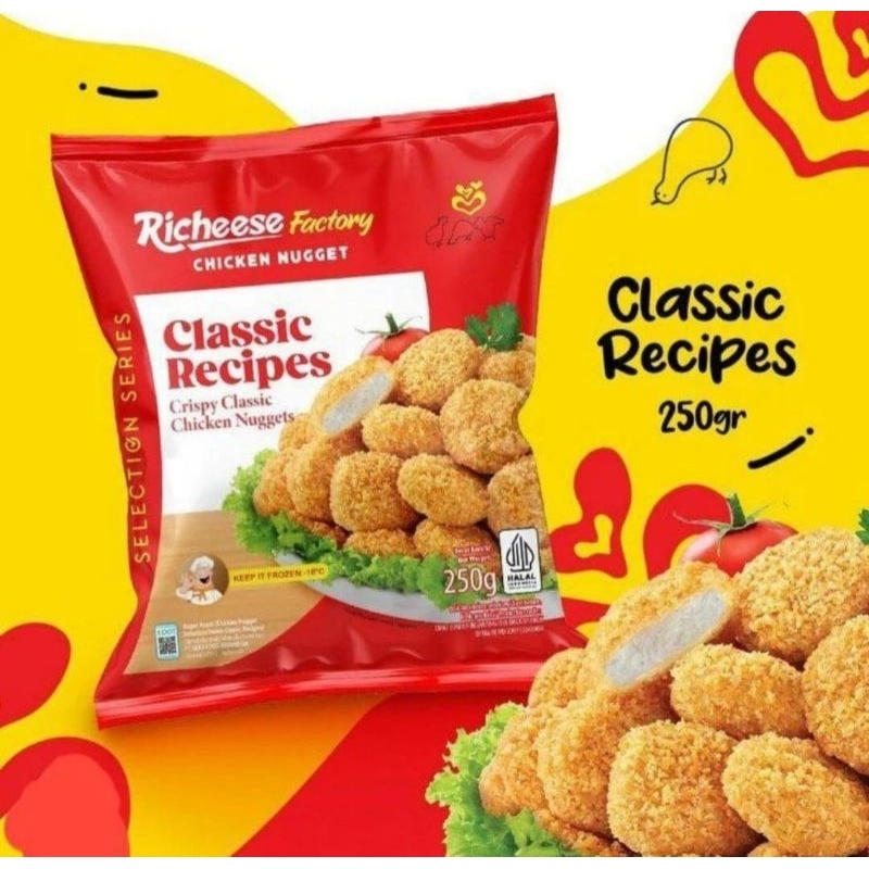 

Richeese Factory Classic Recipes Chicken Nugget Original 250gr