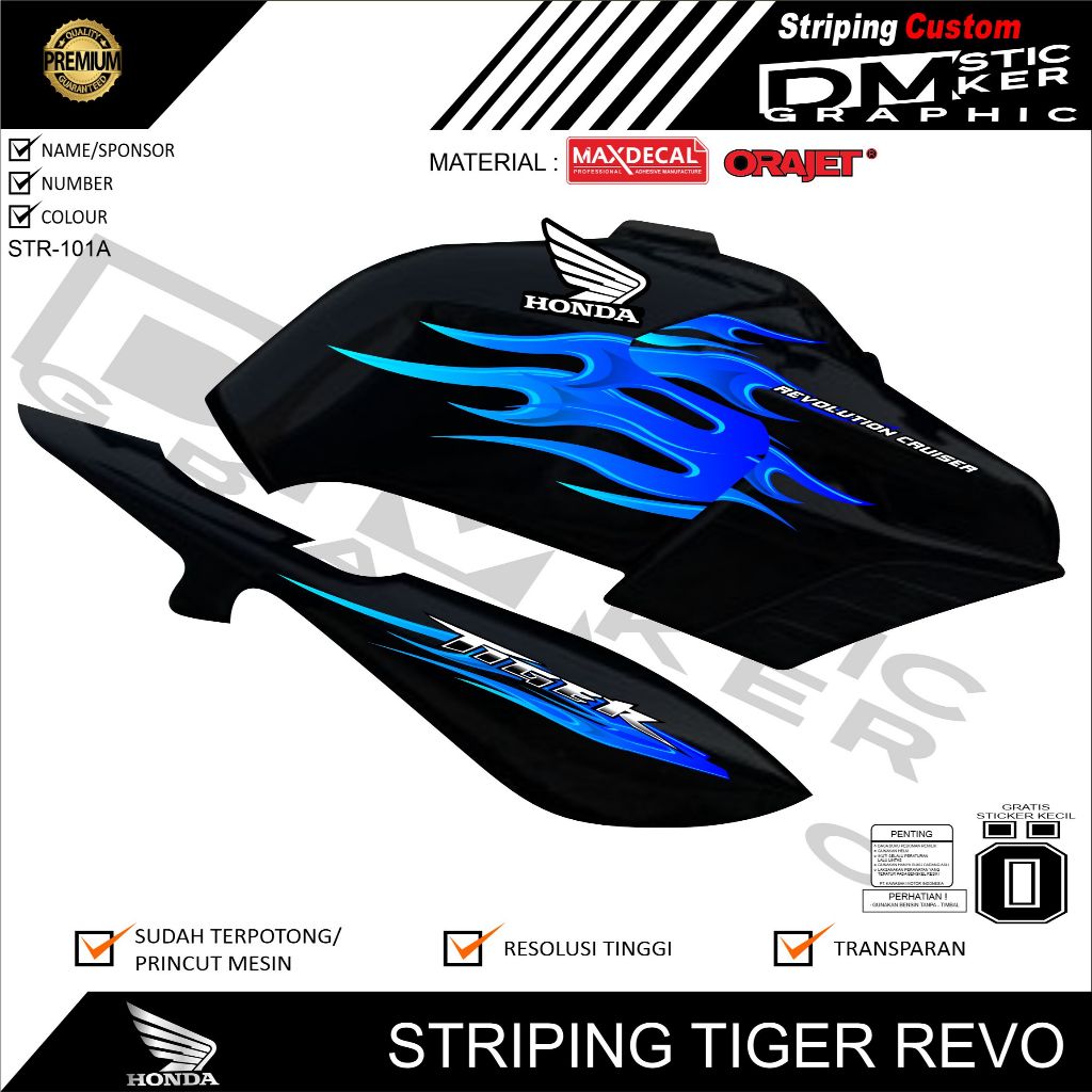 STRIPING TIGER REVO VARIASI ORIGINAL MURAH KODE STR-101