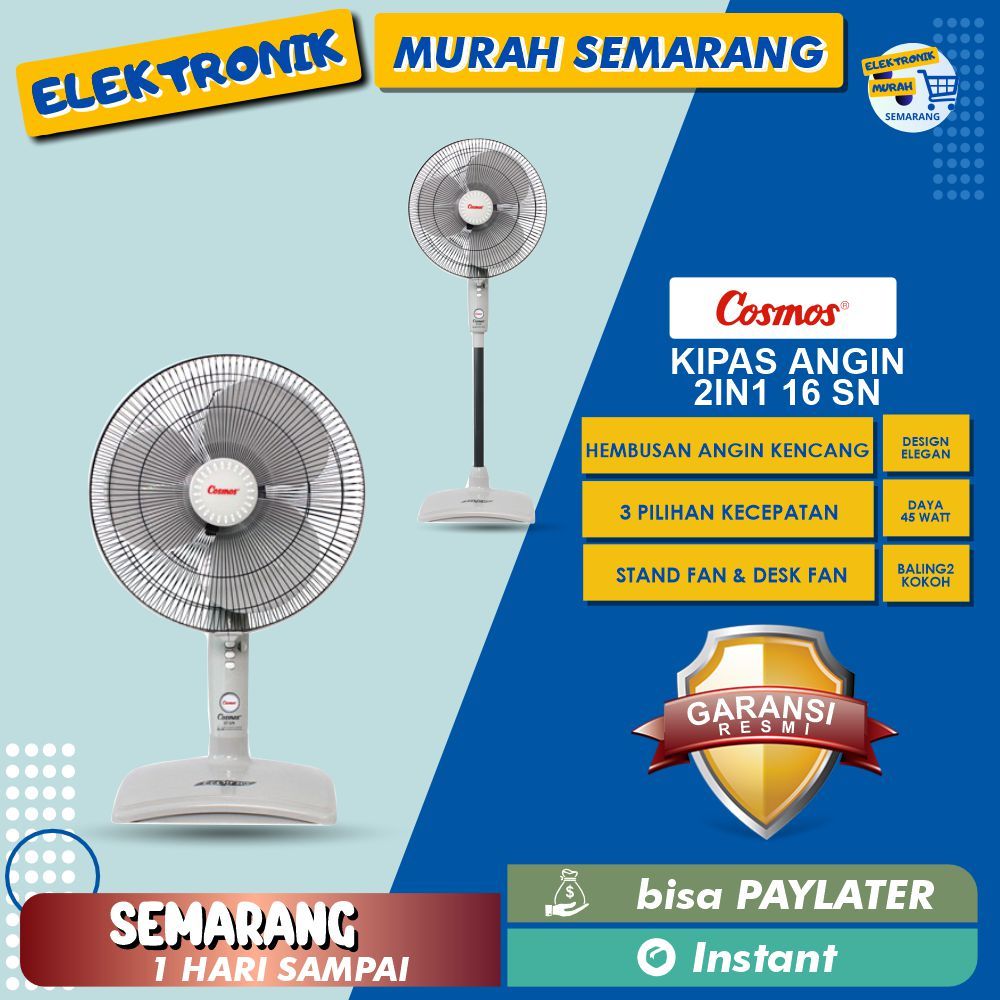 COSMOS Kipas Angin Berdiri 16 Inch 16" 2IN1 KIPAS MEJA Kipas berdiri 16 SN / 16-SN / 16SN [16 INCH]