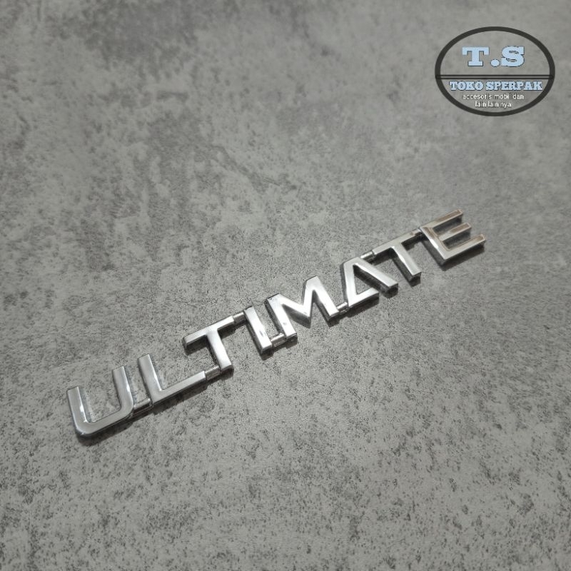 Emblem Tulisan Ultimate Chrome Original Tulisan Ultimate Xpander Original