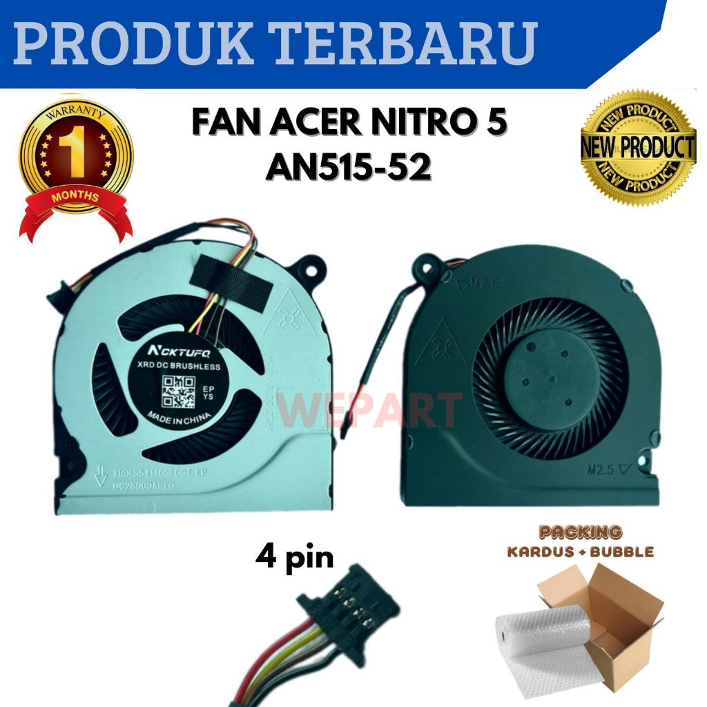Fan Acer Nitro 5 An515-52 AN515 52 4 PIN