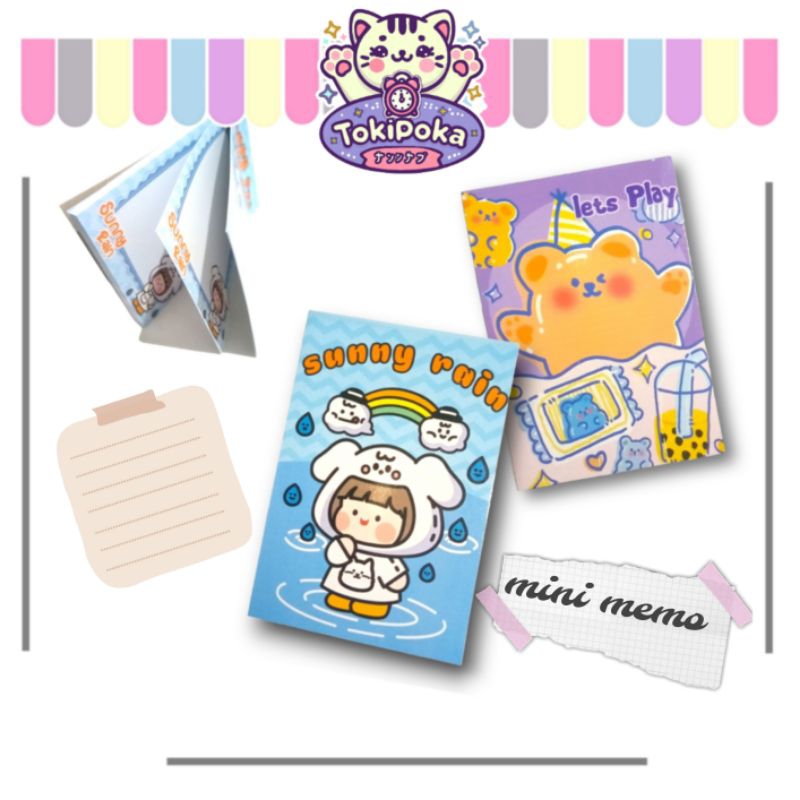 

Toki - M005 MEMO MINI CUTE / NOTES MINI KARAKTER / BUKU CATATAN KECIL MOTIF LUCU