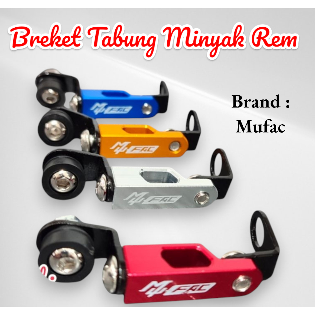 Breket Tabung Minyak Rem Breket, Dudukan Tabung Minyak Rem , Depan Motor , Universal , Full CNC