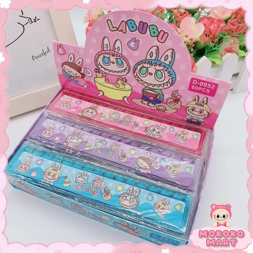 

MM Penggaris Transparan Karakter 15 Cm Sanrio Labubu Capybara Lucu Garisan Mistar Alat Tulis Anak