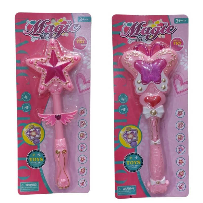 Mainan Tongkat Magic Tongkat Peri Stik Princess Lampu dan Musik