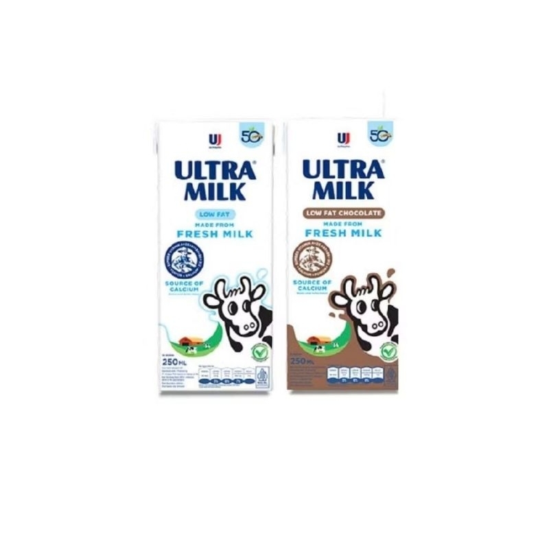 

Susu Ultra UHT Low Fat High Calsium 250 ml Kemasan Baru