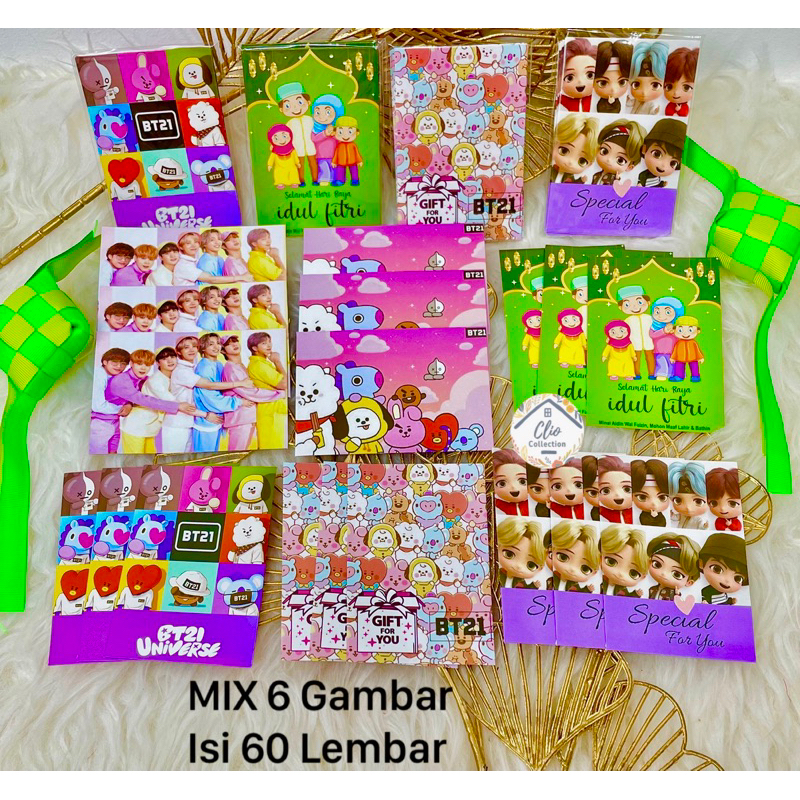 

{READY} Amplop Lebaran Motif BT21 BTS21 Angpao Lebaran Idul Fitri 2025 isi 50 Lembar Kpop
