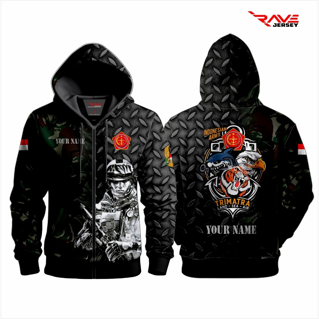 JAKET TNI AD JAKET TENTARA SESI 5 FULL PRINTING SUBLIMATION CUSTOM (DESAIN SUKA SUKA)