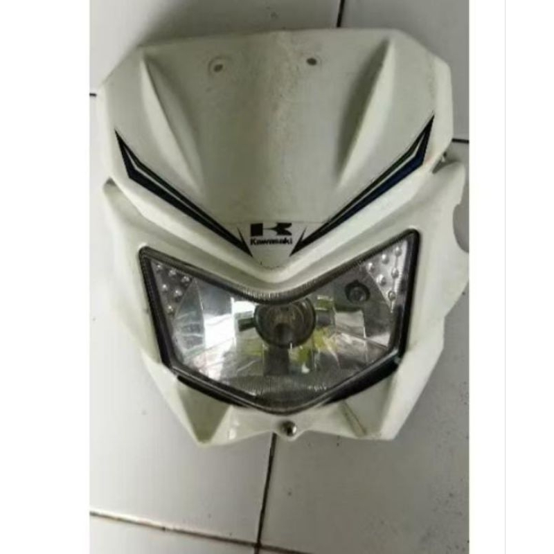 BATOK LAMPU DEPAN KAWASAKI KLX OLD LAMA PUTIH ORIGINAL