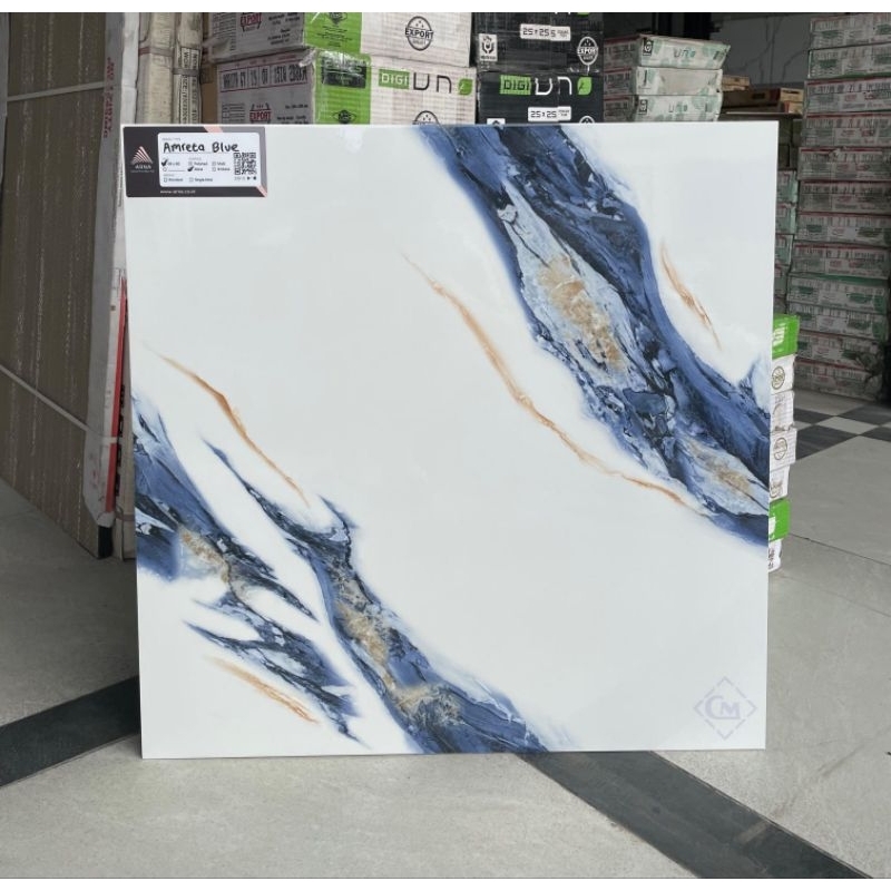 GRANITE 60X60 AMRETA BLUE , GREY GLOSSY KW1 - ARNA