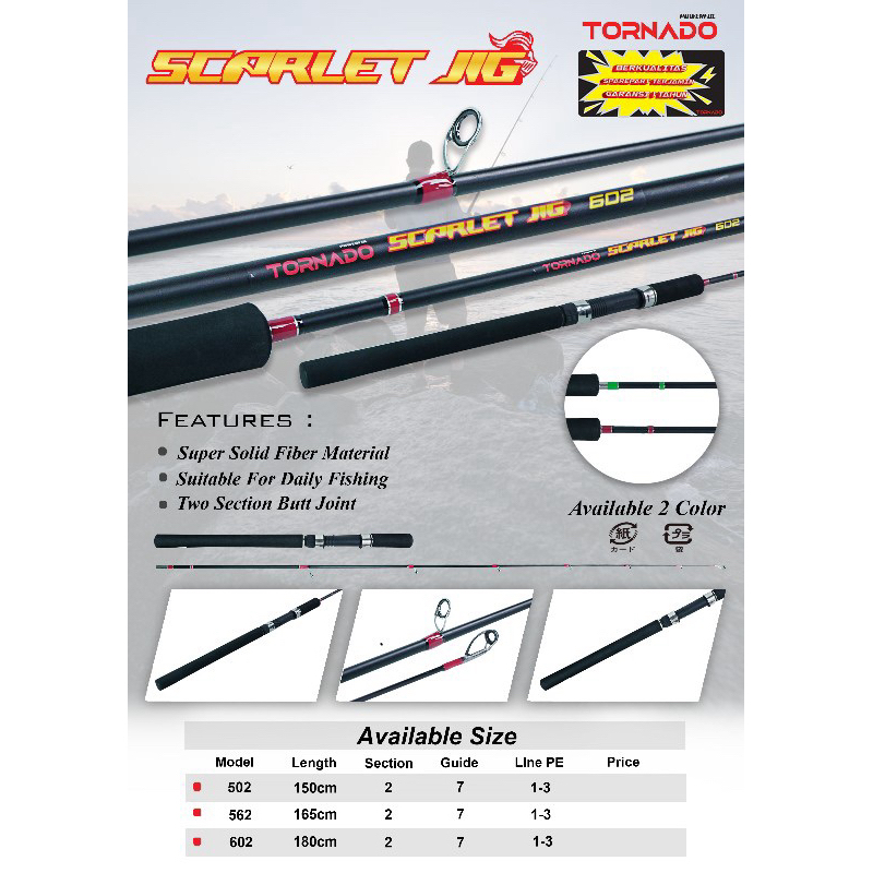 JORAN JIGGING TORNADO SCARLET JIG 602
