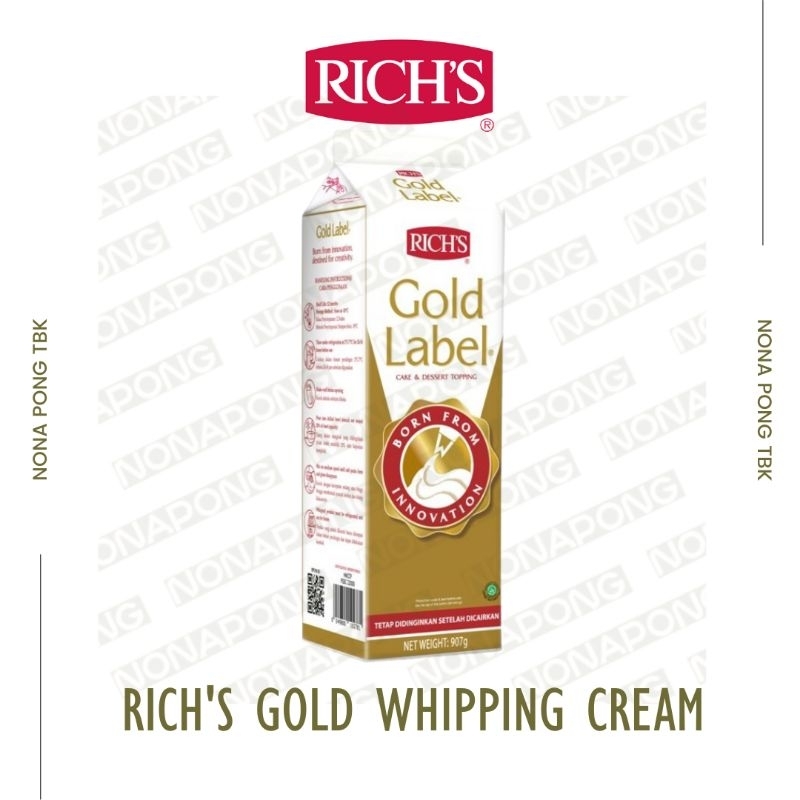 

Whipping Cream | Whipping Cream Dekorasi Kue | Krim Kue | Krim Dekorasi Kue | Rich Gold Label Whipping Cream | Rich Gold Label Whipping Cream 1L