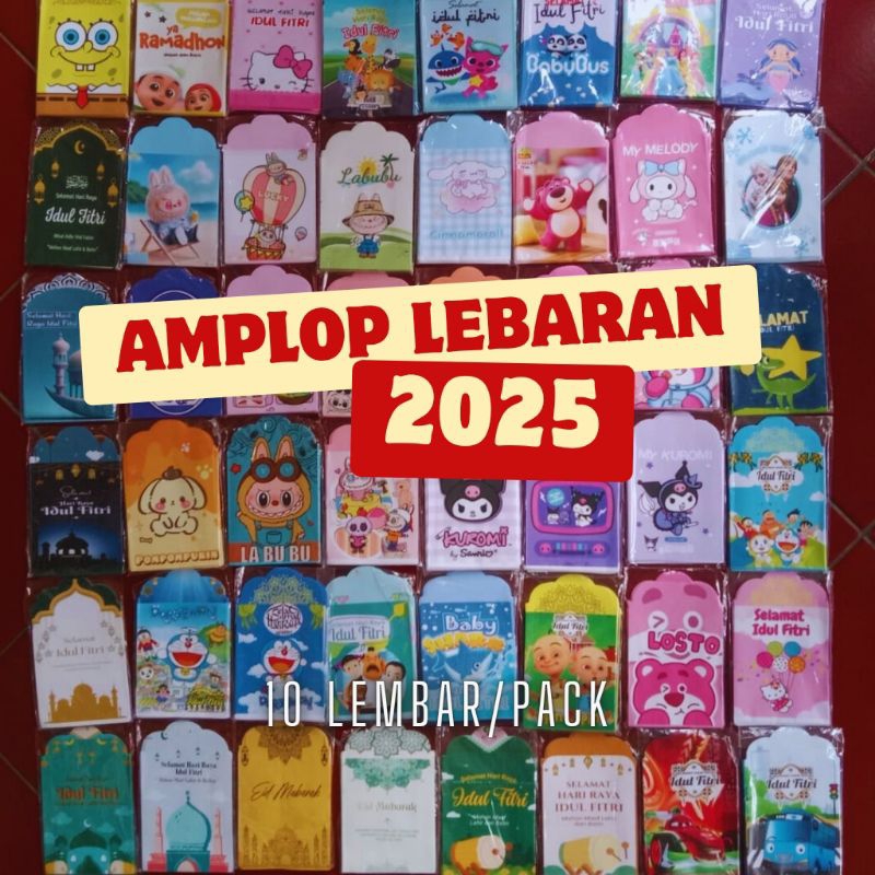 

[10 lembar] Amplop Lebaran Glossy Medium 7x12 SIAP PAKAI LABUBU