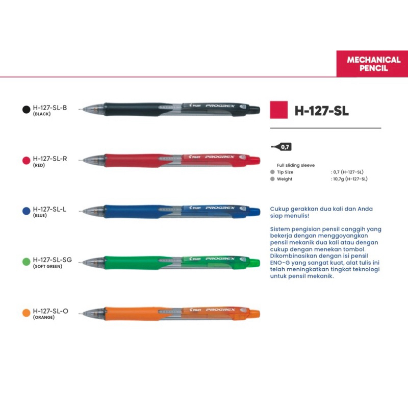 

Pilot Mechanical Pencil Progrex 0.7 12pcs (perlusin)