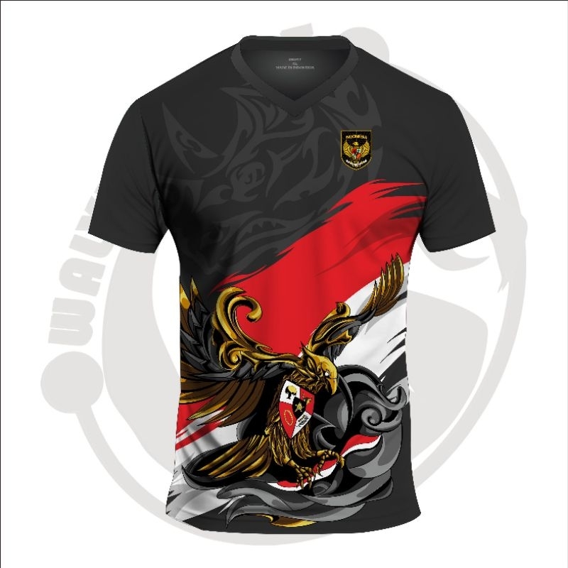 FREE ONGKIR JERSEY TIMNAS MERAH PUTIH BAJU OLAHRAGA VOLLY FUTSAL BADMINTON PRINTING