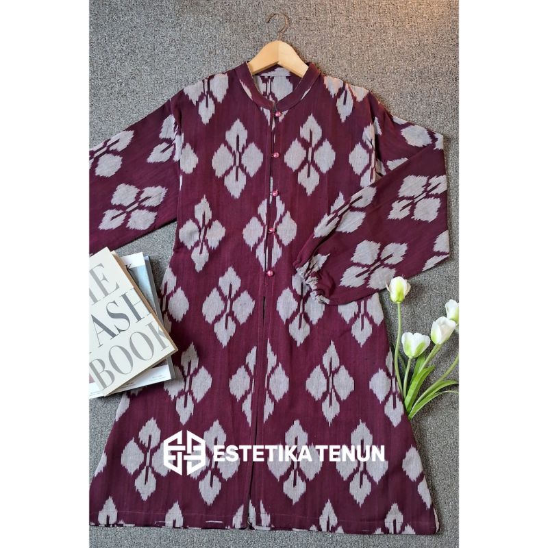 Premium Tunik Tenun Wanita - Atasan Tenun - Tunik Tenun Etnik Wanita Premium - Tunik Etnik Modern -