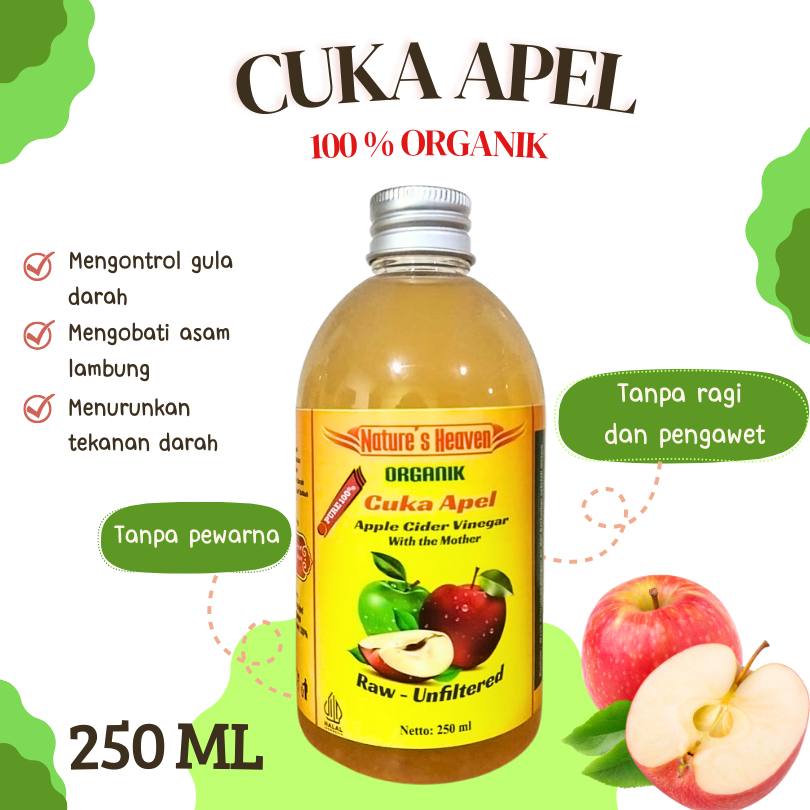 

Cuka apel cider vinegar / Nature's Heaven 250 ML