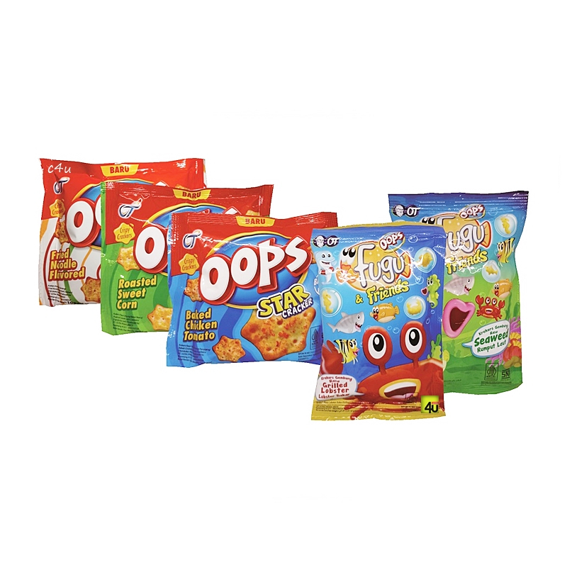 

Oops Star & Fugu Friends - Crispy Crackers Biscuit - 10 gr SACHET MINI