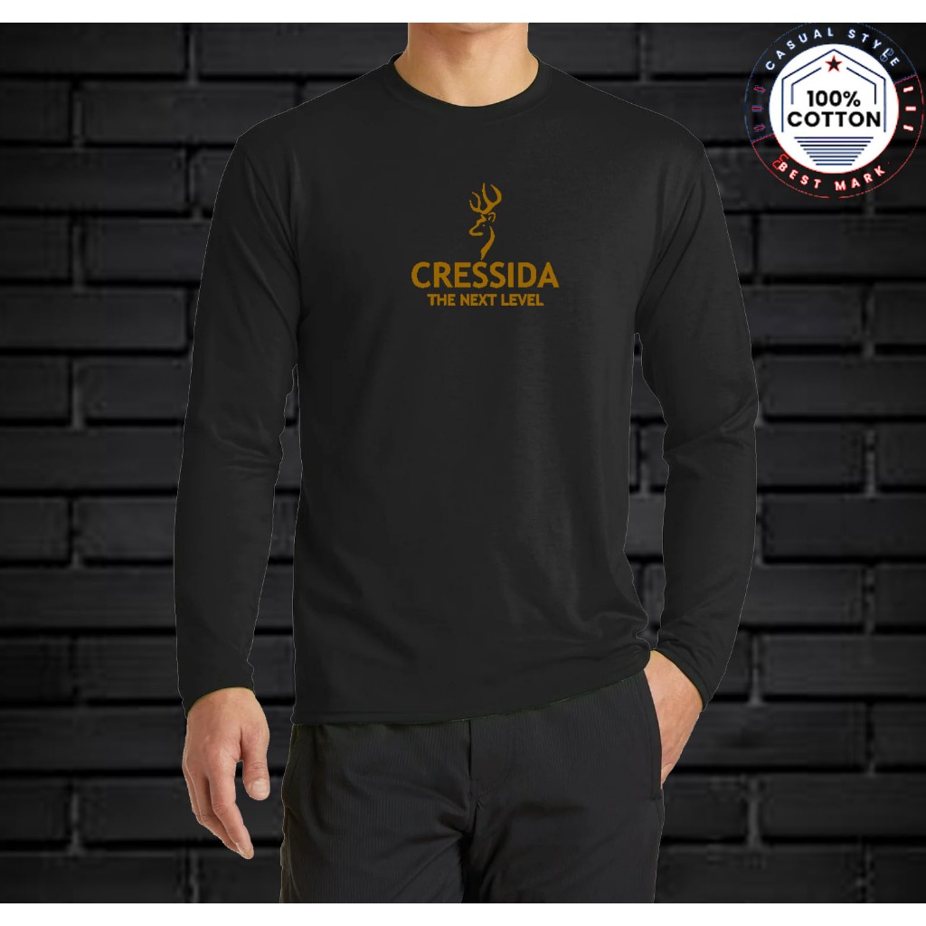 Cressida Kaos T-shrit Lengan Panjang Pria Wanita XXL - S