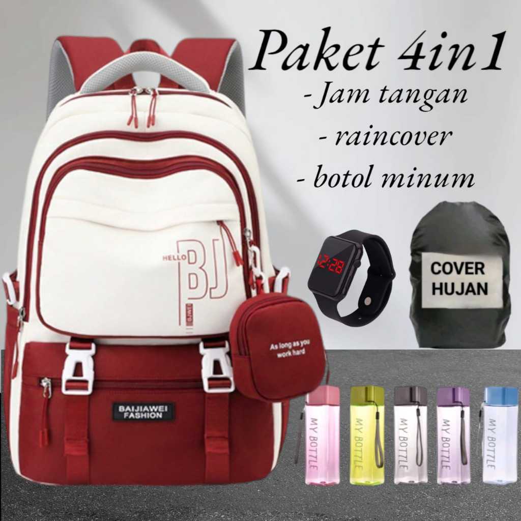 Tas estetik korean style-Backpack sekolah-Tas kekinian buat sekolah-Tas cute untuk sekolah-Tas ranse