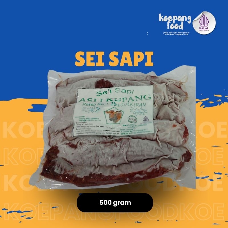 Sei Sapi Asap Ibu Soekiran Asli Kupang kemasan 500gr (HALAL)