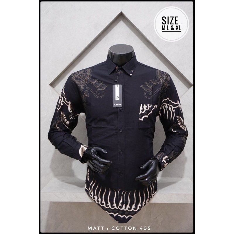 Kemeja Batik Pria Modern Slimfitt Original Azwr