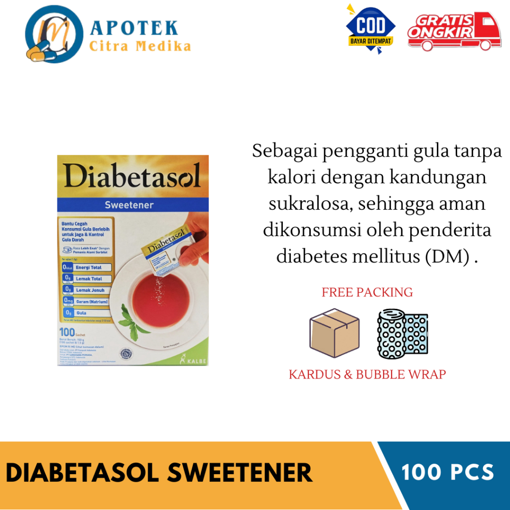 

Diabetasol Sweetener - Gula Pemanis Alami