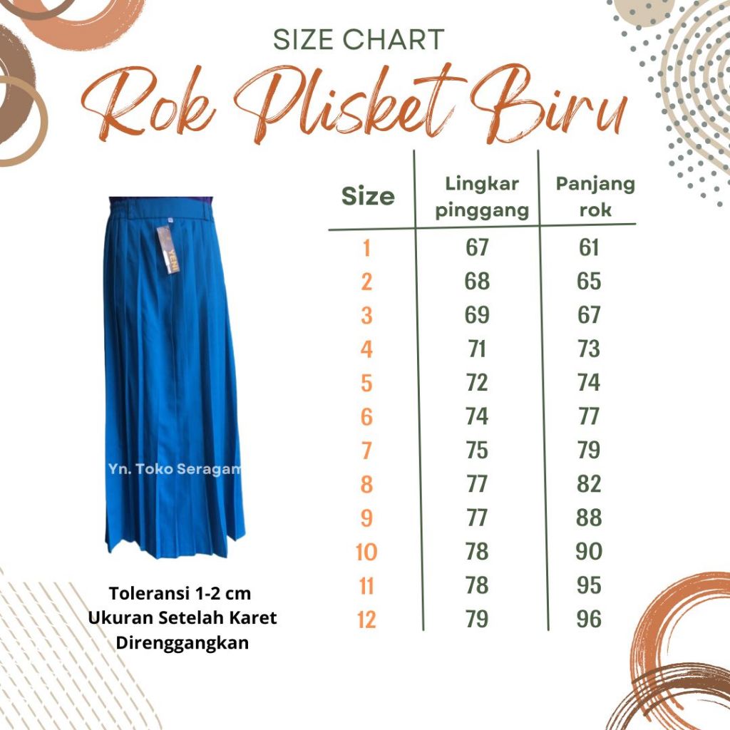 Rok Plisket Biru Madrasah/SD/MI