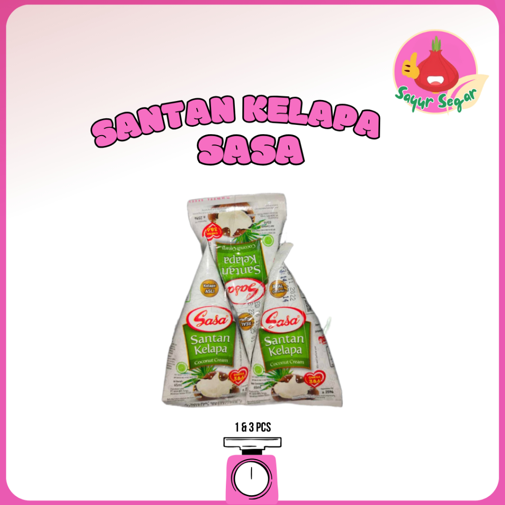 

Sayur Segar - Sasa Santan Kelapa Asli / Santan Instan Siap Pakai 65 ml