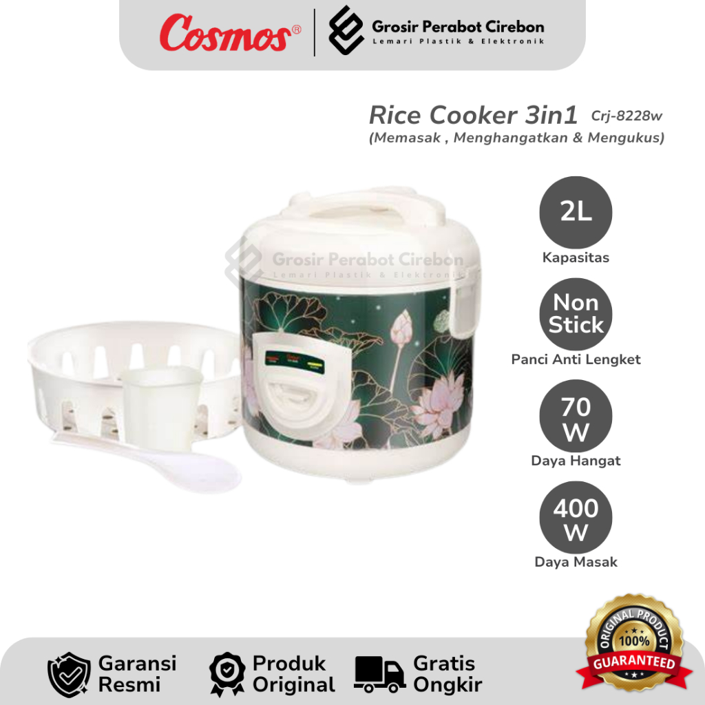 COSMOS RICE COOKER CRJ-8228W / CRJ 8228W RICE COOKER COSMOS LOTUS SERIES